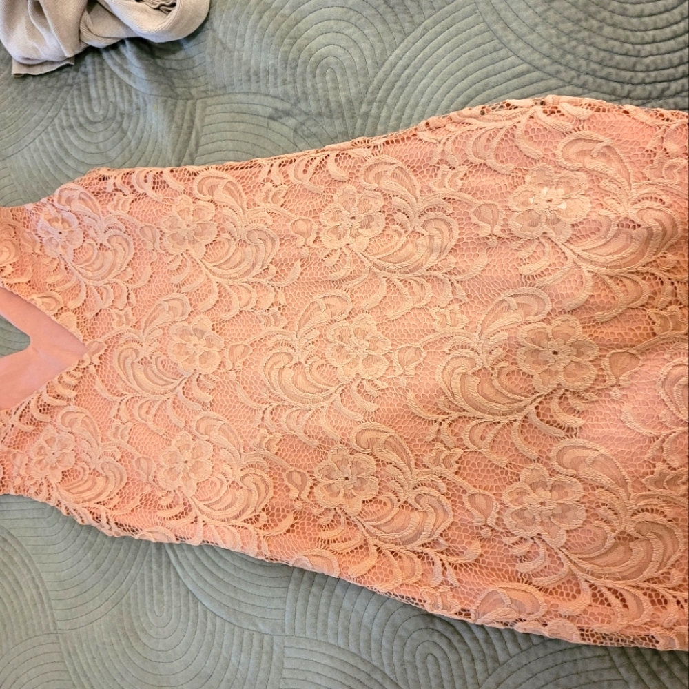 Long tight pink dress